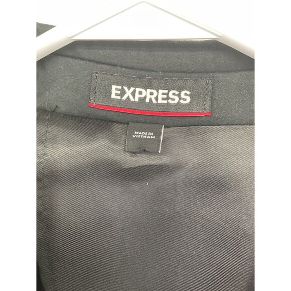 Express Mens Slim Fit Black Blazer 40S/40C Stretch Performance Cotton Blend - Picture 2 of 12